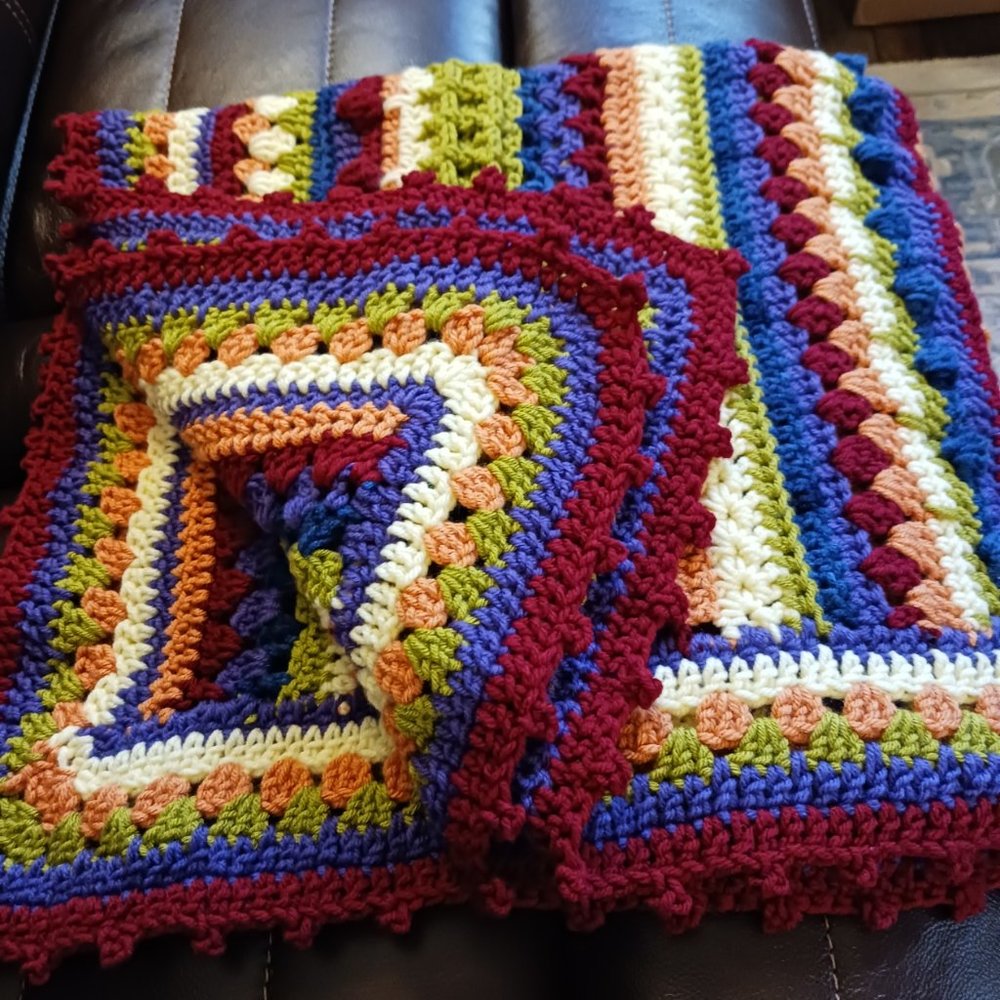 34"x40"  Rainbow Throw Blanket , Lap Quilt, Baby Blanket, Gift